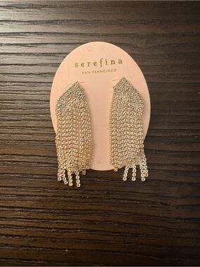 NEW Serefina Rhinestone Fringe Drop Earrings